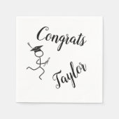 Afstuderen Runner © Running Afstudeerder Paper Nap Servet (Voorkant)