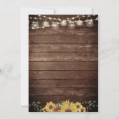 Afstuderen Rustic Sunflower Wood Script Kaart (Achterkant)
