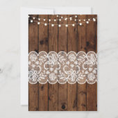 Afstuderen Rustic Wood Lace Lights Afstuderen Uitn Kaart (Achterkant)
