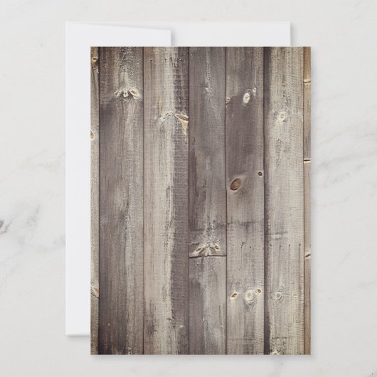 Afstuderen Rustic Wood Shiplap String Light Aankondiging (Achterkant)