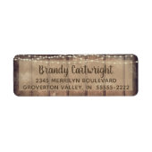 Afstuderen Rustic Wood String Lights Etiket (Voorkant)
