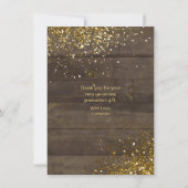 Afstuderen Rustige Bedankt Gold Script Foto (Achterkant)