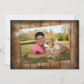 Afstuderen Rustisch Land Hout 5 Foto Kaart (Achterkant)