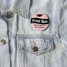 Afstuderen - Ruw mam - Roos Gold Pink Ronde Button 5,7 Cm