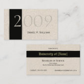 Afstuderen - Sand en Black Contactkaartje (Voorkant / Achterkant)