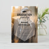 Afstuderen Sash Foto Afstudeerfeest Kaart (Staand voorkant)