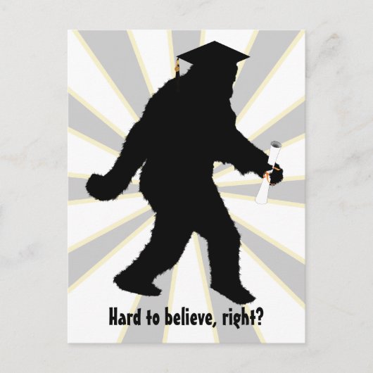 Afstuderen Sasquatch Aankondigingskaart (Voorkant)