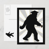 Afstuderen Sasquatch met Afstudeerder Pet Aankondigingskaart (Voorkant / Achterkant)