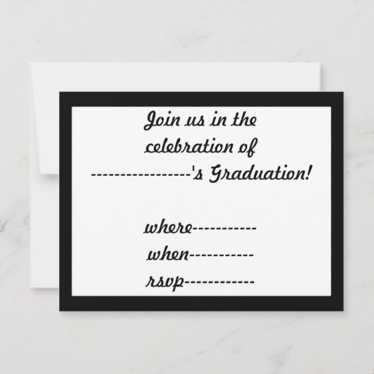 Afstuderen Sasquatch met Afstudeerder Pet Kaart (Achterkant)