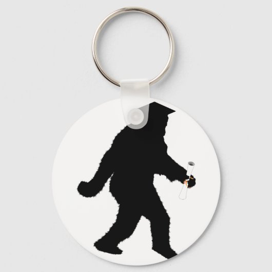 Afstuderen Sasquatch met Afstudeerder Pet Sleutelhanger (Voorkant)