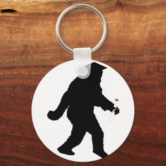 Afstuderen Sasquatch met Afstudeerder Pet Sleutelhanger (Voorkant)