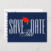 Afstuderen Save the Date Briefkaart Uitnodiging (Voorkant / Achterkant)