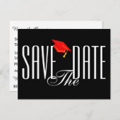 Afstuderen Save the Date Briefkaart Uitnodiging (Voorkant / Achterkant)