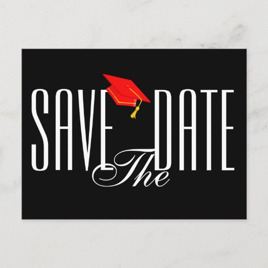 Afstuderen Save the Date Briefkaart Uitnodiging (Voorkant)