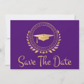 Afstuderen Save the Date Gold Afstudeerder Pet Paa (Voorkant)