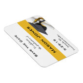 Afstuderen Save the Date Zwart Goud Pet Tassel Magneet (Rechterzijde)