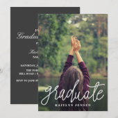 Afstuderen Schattigee Casual Typografie Afstuderen Kaart (Voorkant / Achterkant)