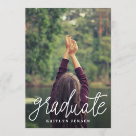 Afstuderen Schattigee Casual Typografie Afstuderen Kaart