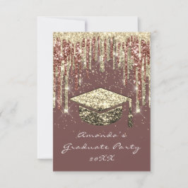 Afstuderen schijven Glitter Roos Gold Confetti Kaart