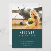 Afstuderen Schone foto's met flesje Groen Minimale Kaart (Voorkant)