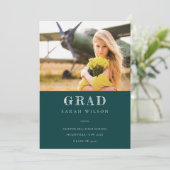 Afstuderen Schone foto's met flesje Groen Minimale Kaart (Staand voorkant)