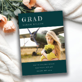 Afstuderen Schone foto's met flesje Groen Minimale Kaart