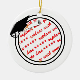 Afstuderen School Colors Black & Gold Lijst Keramisch Ornament