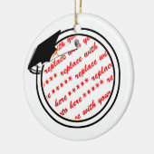 Afstuderen School Colors Black & Gold Lijst Keramisch Ornament (Links)