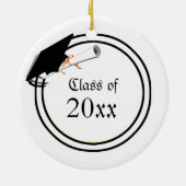 Afstuderen School Colors Black & Gold Lijst Keramisch Ornament (Achterkant)