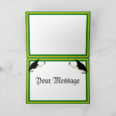 Afstuderen School Colors Gold en Green Kaart (Binnen)