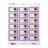 Afstuderen School Colors Paars en Gold Etiket (Full Sheet)