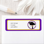 Afstuderen School Colors Paars en Gold Etiket (Insitu)