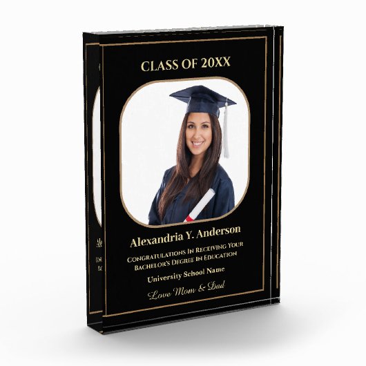 Afstuderen School Gold Modern Award - Aangepast Fotoblokken (Links)