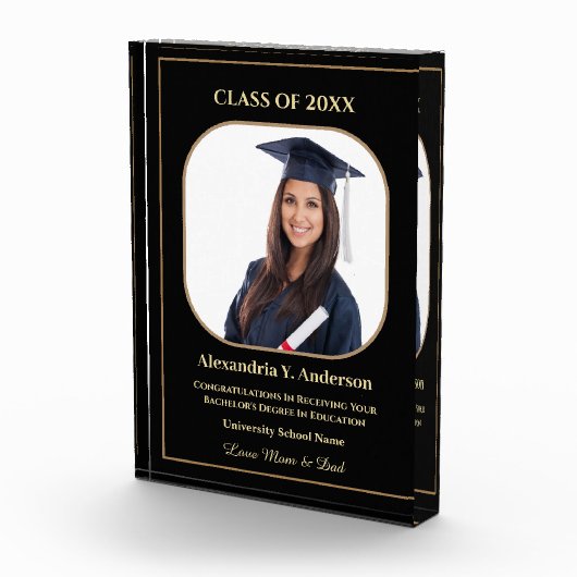 Afstuderen School Gold Modern Award - Aangepast Fotoblokken (Rechts)