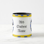 Afstuderen School Kleuren Blauw en Goud (ZOOM!) Mok (Midden)