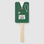 Afstuderen school of verpleegschool handwaaier (Achterkant)