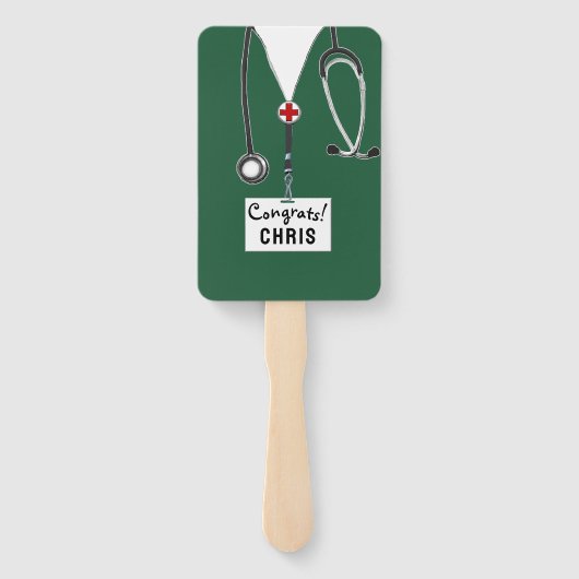 Afstuderen school of verpleegschool handwaaier (Achterkant)