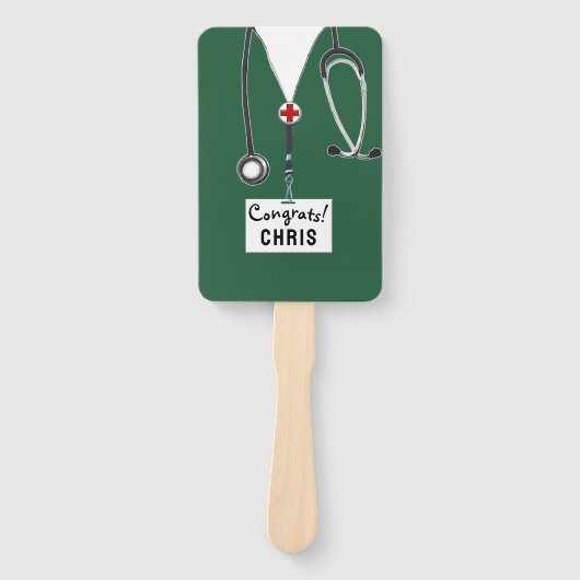 Afstuderen school of verpleegschool handwaaier (Voorkant)