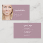 Afstuderen School Student Networking Moderne foto Visitekaartje (Voorkant / Achterkant)