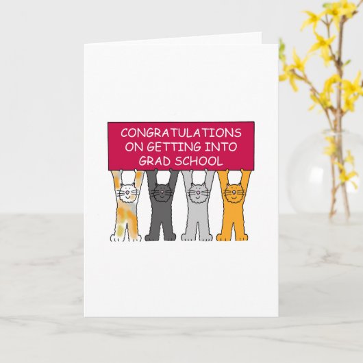 Afstuderen schoolacceptatie gefeliciteerd kaart (Gele Bloem)