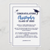 Afstuderen Schrift Gefeliciteerd Wenskaart Kaart (Voorkant / Achterkant)