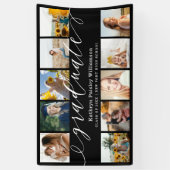 Afstuderen Script 10 Photo Collage Zwart Afstudere Spandoek (Verticaal)