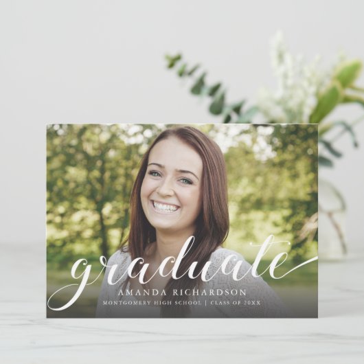 Afstuderen script, aankondiging Afstuderen (Staand voorkant)