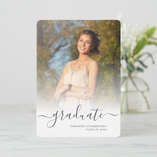 Afstuderen Script Afstudeerder Foto's Aankondiging (Staand voorkant)