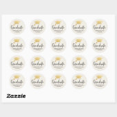 Afstuderen script | Afstudeerders Petten goudfolie Ronde Sticker (Vel)