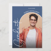 Afstuderen Script Arch Photo Blue Kaart (Voorkant)