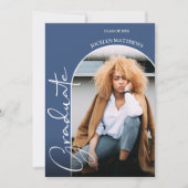 Afstuderen Script Arch Photo Blue Kaart (Voorkant)