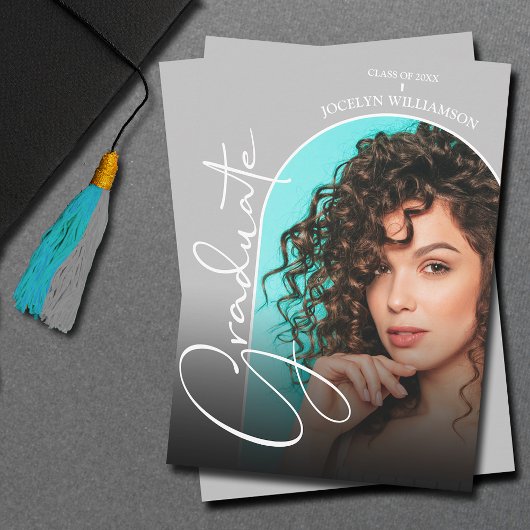 Afstuderen Script Arch Photo Invitation Kaart