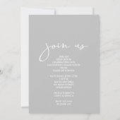 Afstuderen Script Arch Photo Invitation Kaart (Achterkant)
