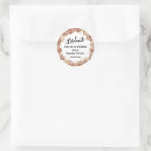 Afstuderen script Boho Rozen Krans Ronde Sticker (Tas)